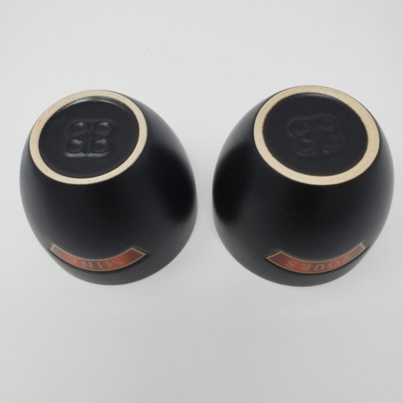 Pair Bailey's Irish Cream Promotional YOURS MINE Handless Dessert Bowl Mug Cups - Picture 7 of 7